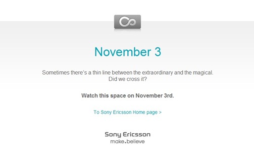 Sony Ericsson Rachael (X3) teaser site