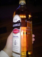Bushmills engraved "Enjoy irresponsibly" :)