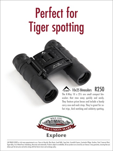 Cape Union Mart: Tiger [Woods] spotting